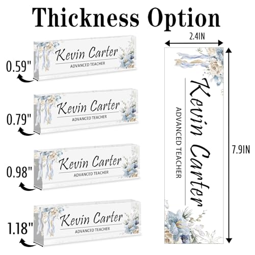 Acrylic Desk Name Plate Custom Office Gift 7k