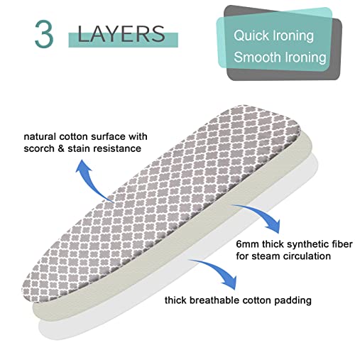 Ironing Board Cover and Pad Replacement 18x49 with Thick Padding a7k