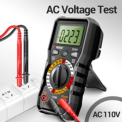 Digital Multimeter with Case, AC DC Voltmeter, Ohm Volt Amp Meter k9