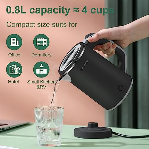 Small Electric Kettle 0.8L Portable Auto Shut-off k7p