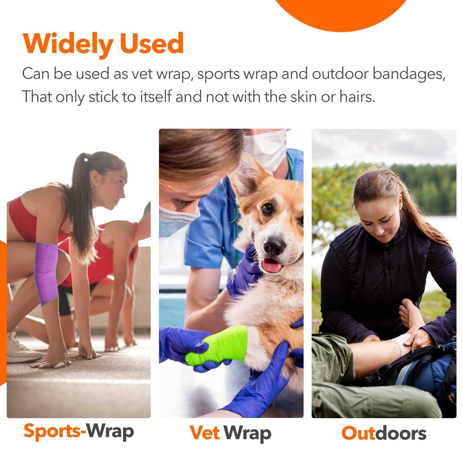 Self Adhesive Bandage Wrap 2 inch x 5 Yards Non-Woven k7