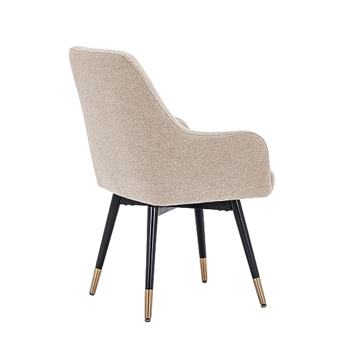 Swivel Dining Chairs with Arms Set of 2 Upholstered Gray a7