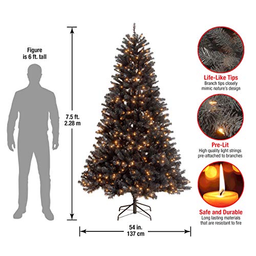 Pre-Lit Artificial Full Christmas Tree, White Lights, 7.5 ft k7