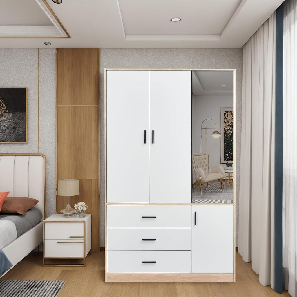 Wardrobe Closet with 3 Drawers and 2 Doors a7