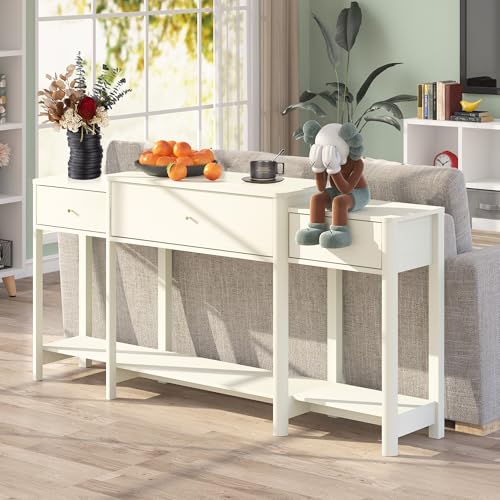 Console Table with Drawer Marble Texture Top Sideboard7k