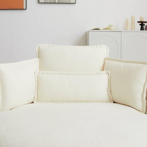 Modern Barrel Swivel Chair with Storage Ottoman and Pillows White A7k