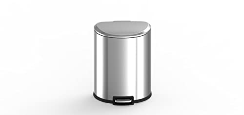 Stainless Steel Step-on Trashcan 13.2 Gal k7
