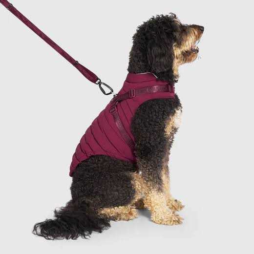 Dog Harness Puffer Black k7m
