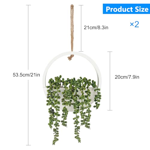 Artificial Hanging Succulents in Pot with Lanyard a7