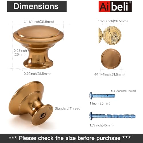 Black Cabinet Knobs Matte Round 1 1/4 inch Hardware a7