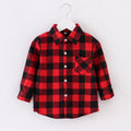 Boys Hoodies And Sweatshirts Autumn Winter Kids Flannel Jacket Plaid Long Sleeve Lapel Button Down Coat Tops Holiday Wear