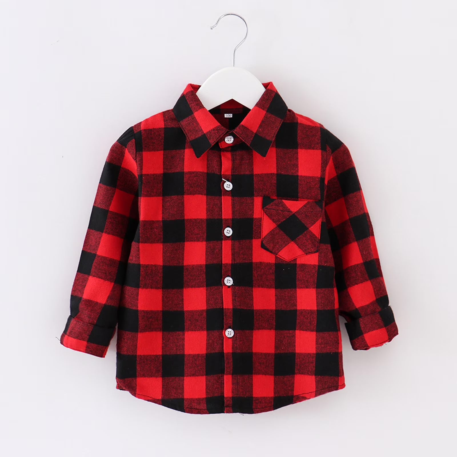 Boys Hoodies And Sweatshirts Autumn Winter Kids Flannel Jacket Plaid Long Sleeve Lapel Button Down Coat Tops Holiday Wear