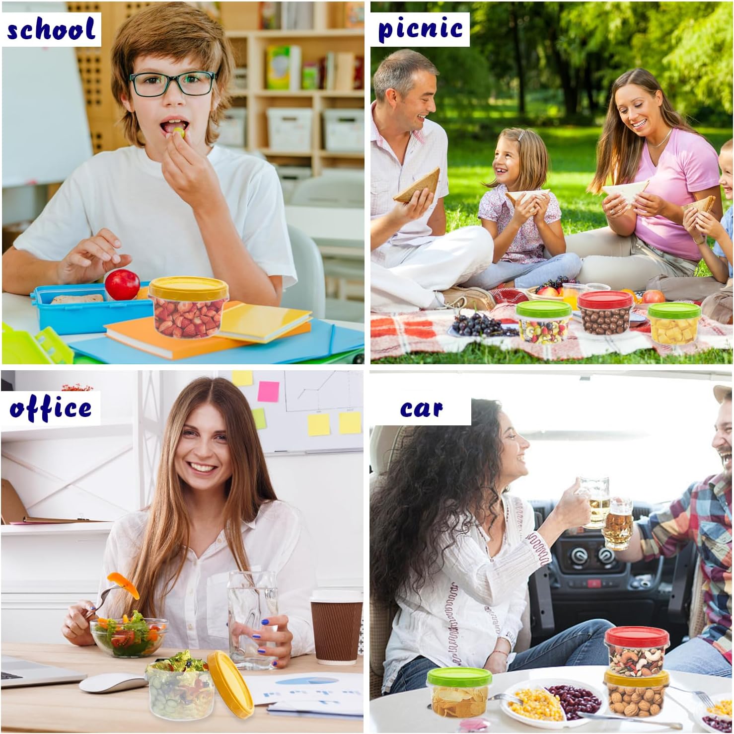 Reusable Small Plastic Containers with Screw Lids a7