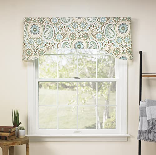 Curtain Valance Floral Print Arched 50x17 Inch a7