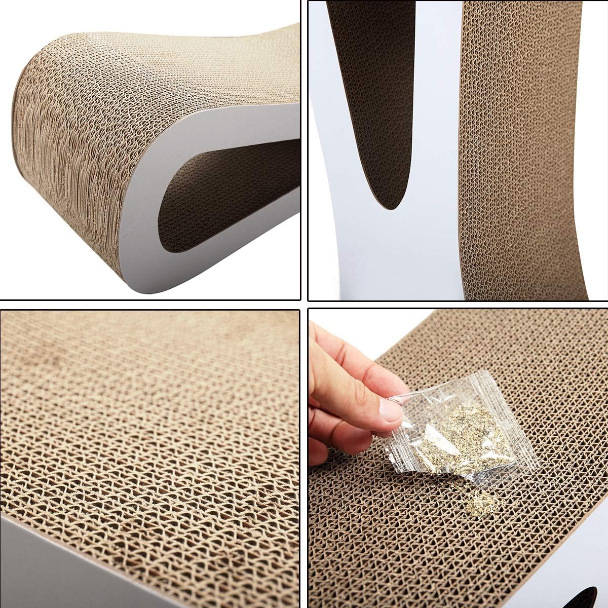 Cat Scratcher Lounge Cardboard Bed Grey a7