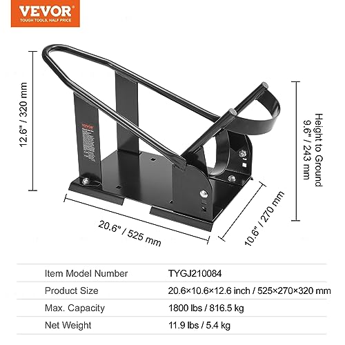 Motorcycle Wheel Chock, 1800 lbs Capacity, Heavy-Duty Steel Stand with 3 Adjustable Holes k7p