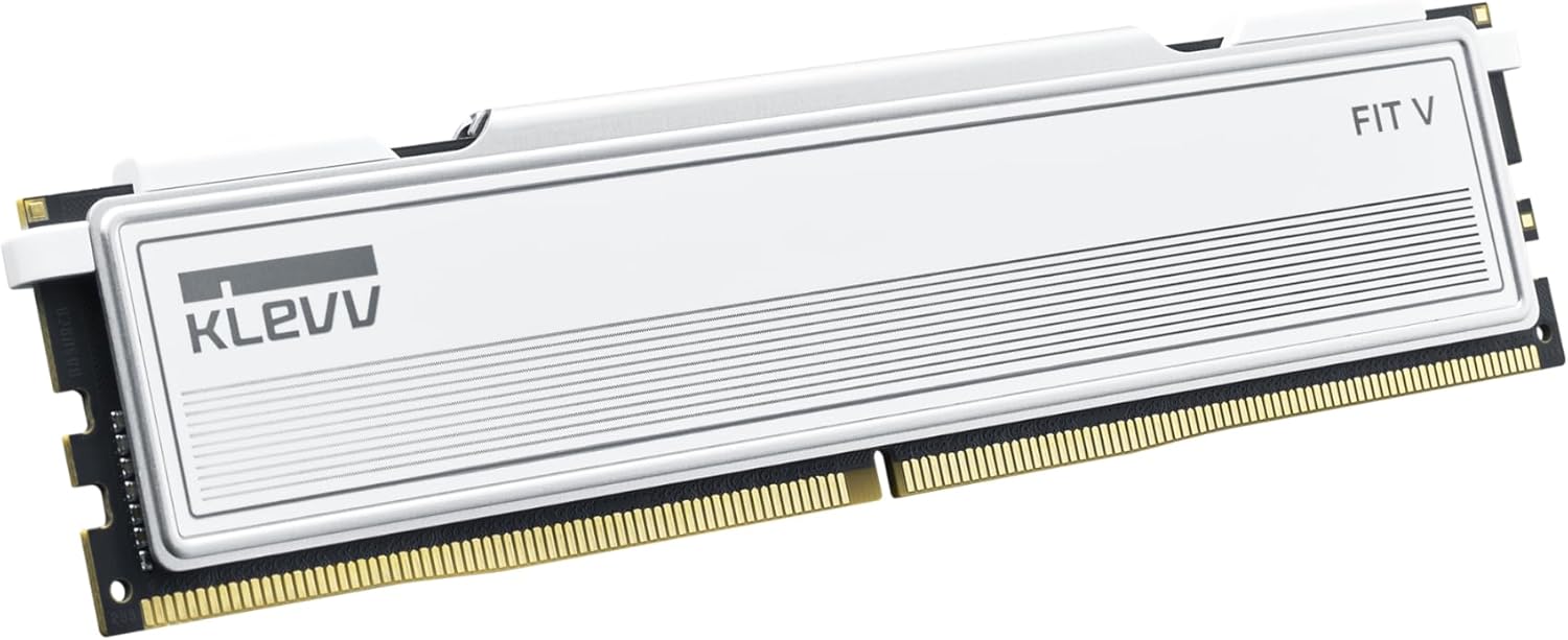 KLEVV FIT V DDR5 32GB (2x16GB) 6000MHz CL32 1.35V Gaming Desktop Ram Memory SK Hynix Chip XMP 3.0 / AMD EXPO Ready (KD5AGU880-60A320F)