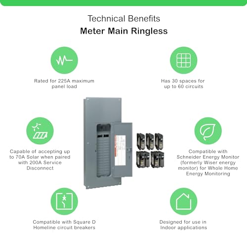 Homeline 200 Amp 30-Space 60-Circuit Indoor Main Breaker Load Center with Cover k7m