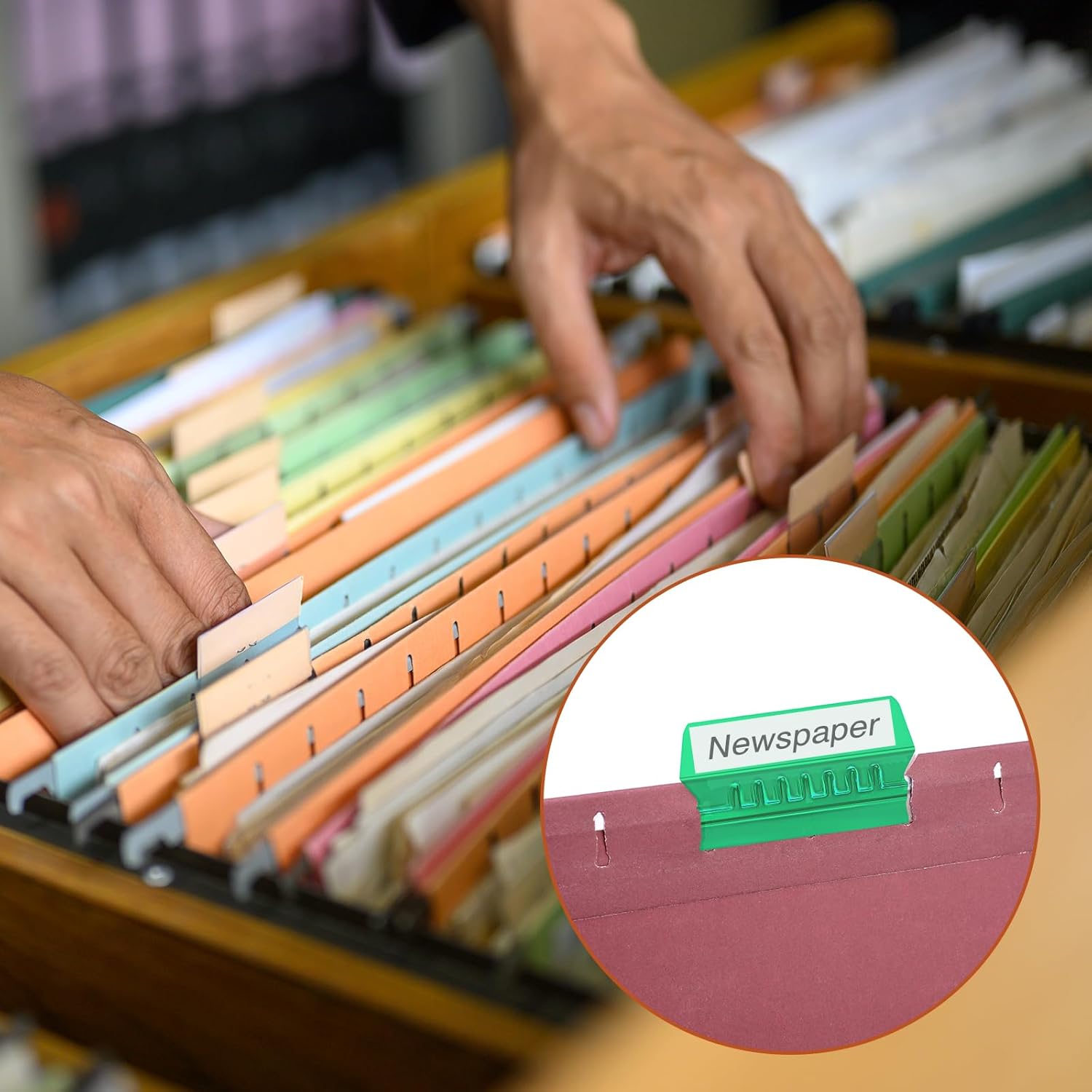 File Folder Labels Plastic Tabs Organizer 4-Inch k7