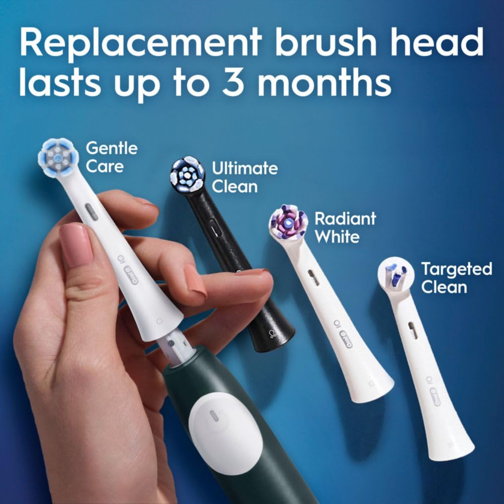 Electric Toothbrush Starter Kit with 2 Brush Heads, Forest Green 7q