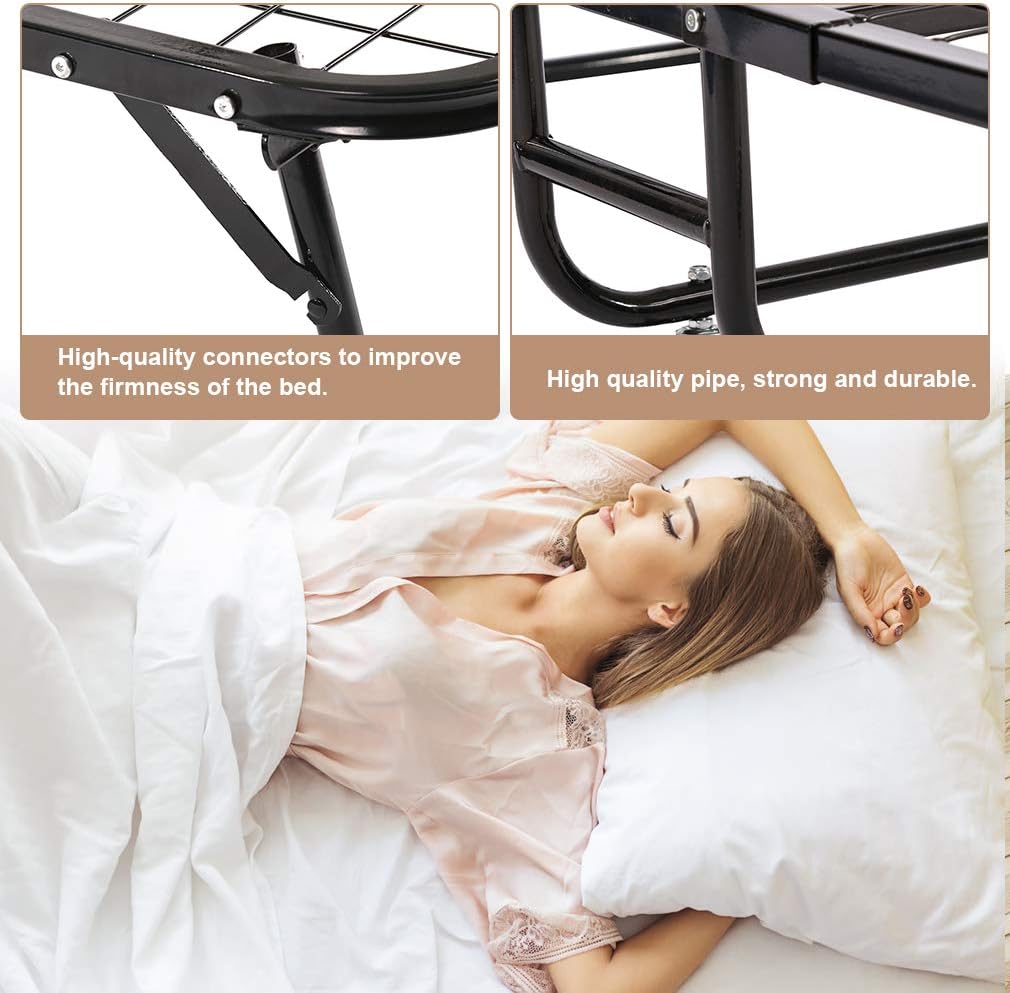 Folding Guest Bed with Wheels Portable Cot A7
