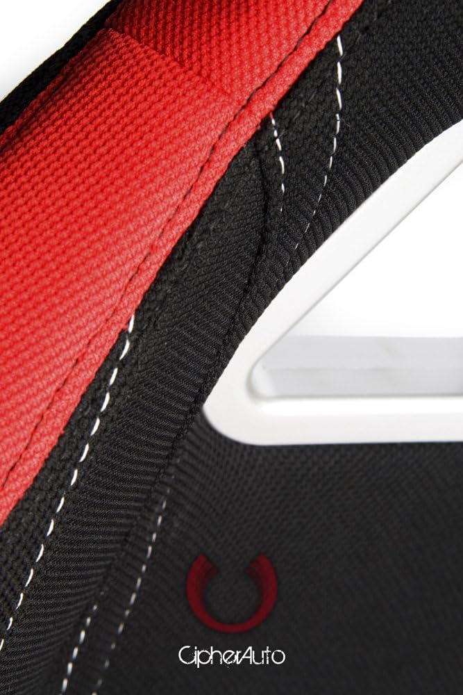 Racing Seats Red Black Cloth Pair a7