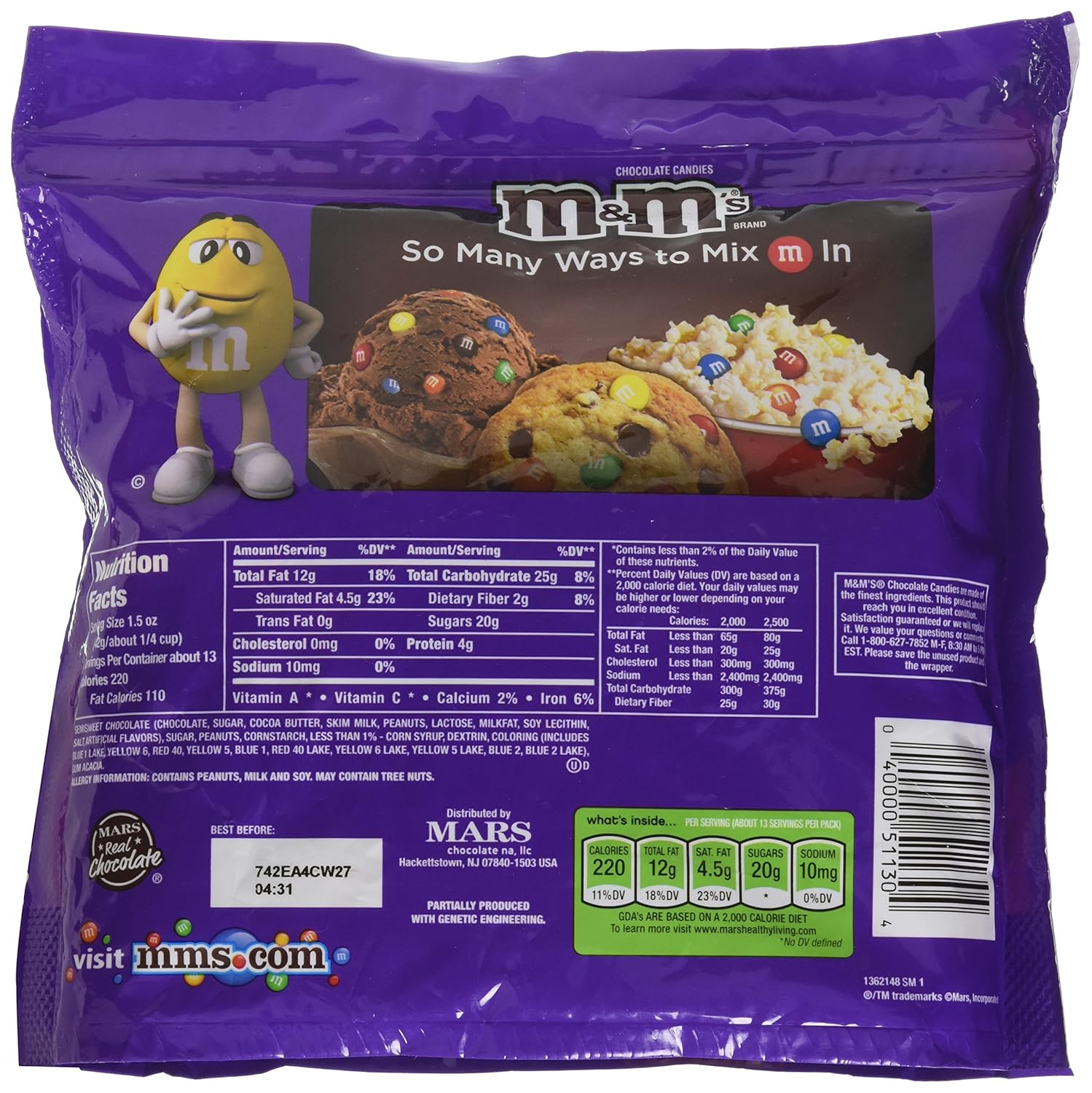 Peanut Dark Chocolate Candy Family Size 19.2 oz a7