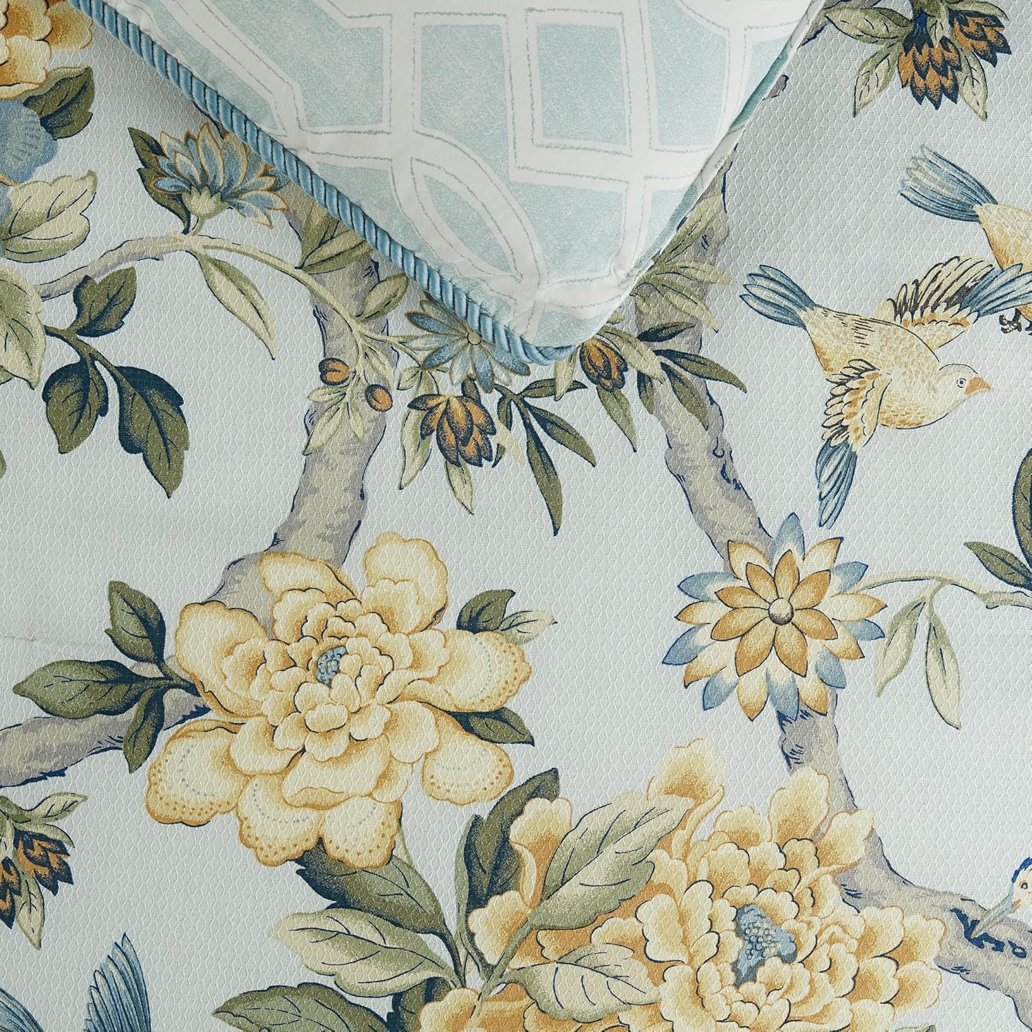 4 Piece Cotton Comforter Set Queen Blue k7m