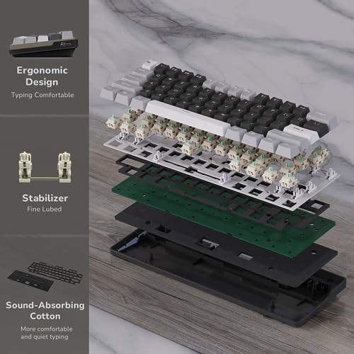 RK61 Plus Wireless Gaming Keyboard 60% Mechanical RGB Hot Swappable Pc