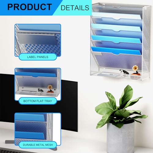 Hanging Wall File Organizer 10 Tier Black a7