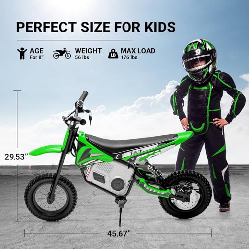 Electric Dirt Bike 350W for Kids 8-12 Pink a7