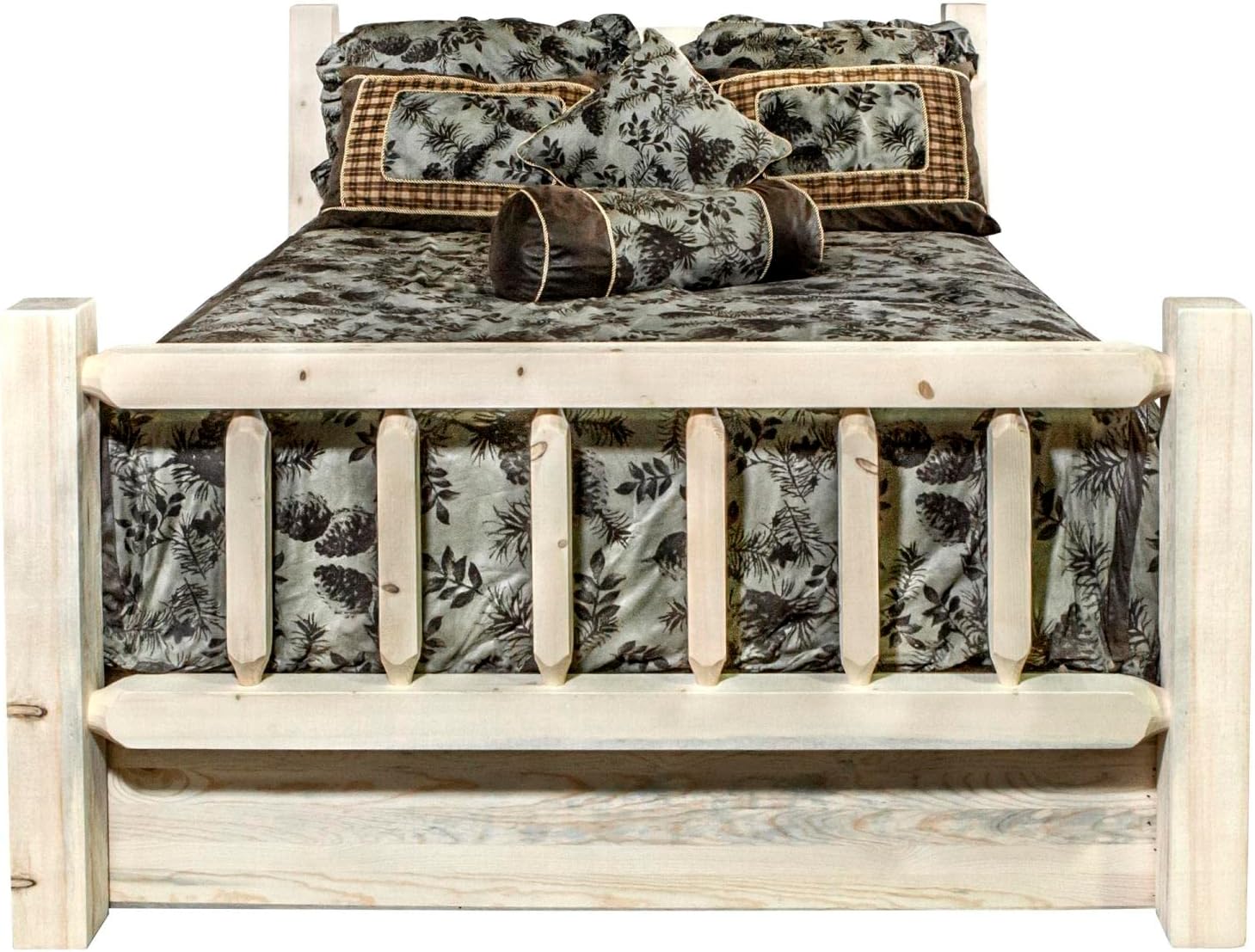 Twin Bed with Storage, Clear Lacquer Finish k7