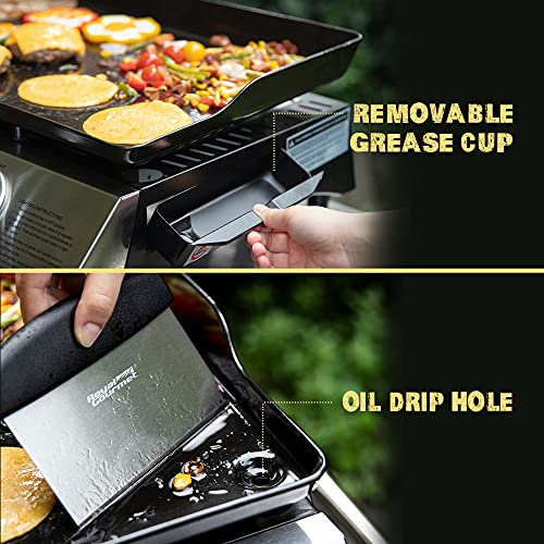 3-Burner Portable Gas Grill Griddle Flat Top Outdoor Camping a7