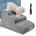 Topmart 3 Tiers Foam Dog Ramps/Steps,Non-Slip Dog Steps,Extra Wide Deep Dog Stairs,High Density Foam Pet Stairs/Ladder,Best for Older Dogs,Cats - Pet Supplies online store