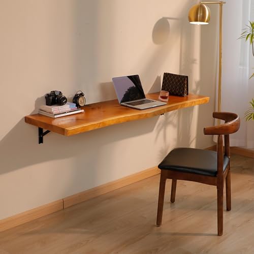 Foldable wall desk for small spaces solid wood a7