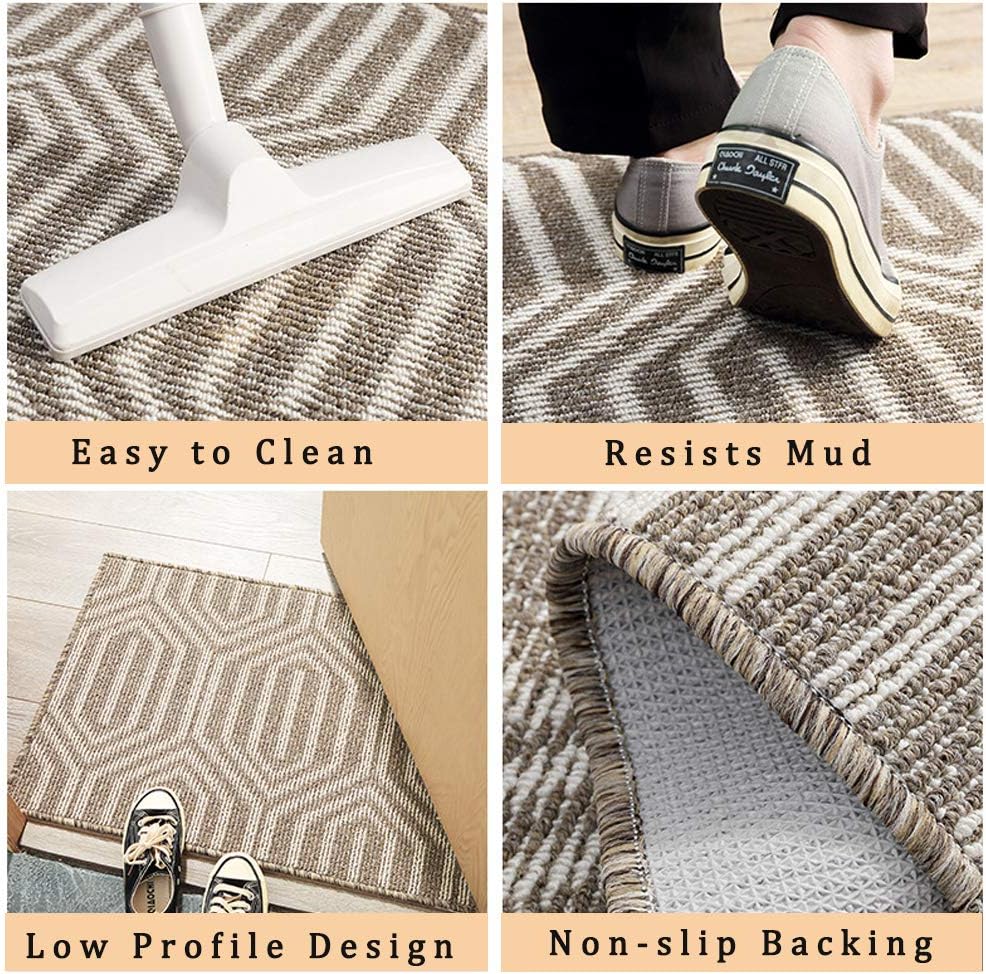 Gray Indoor Doormat 24x36 Washable Non Slip7k