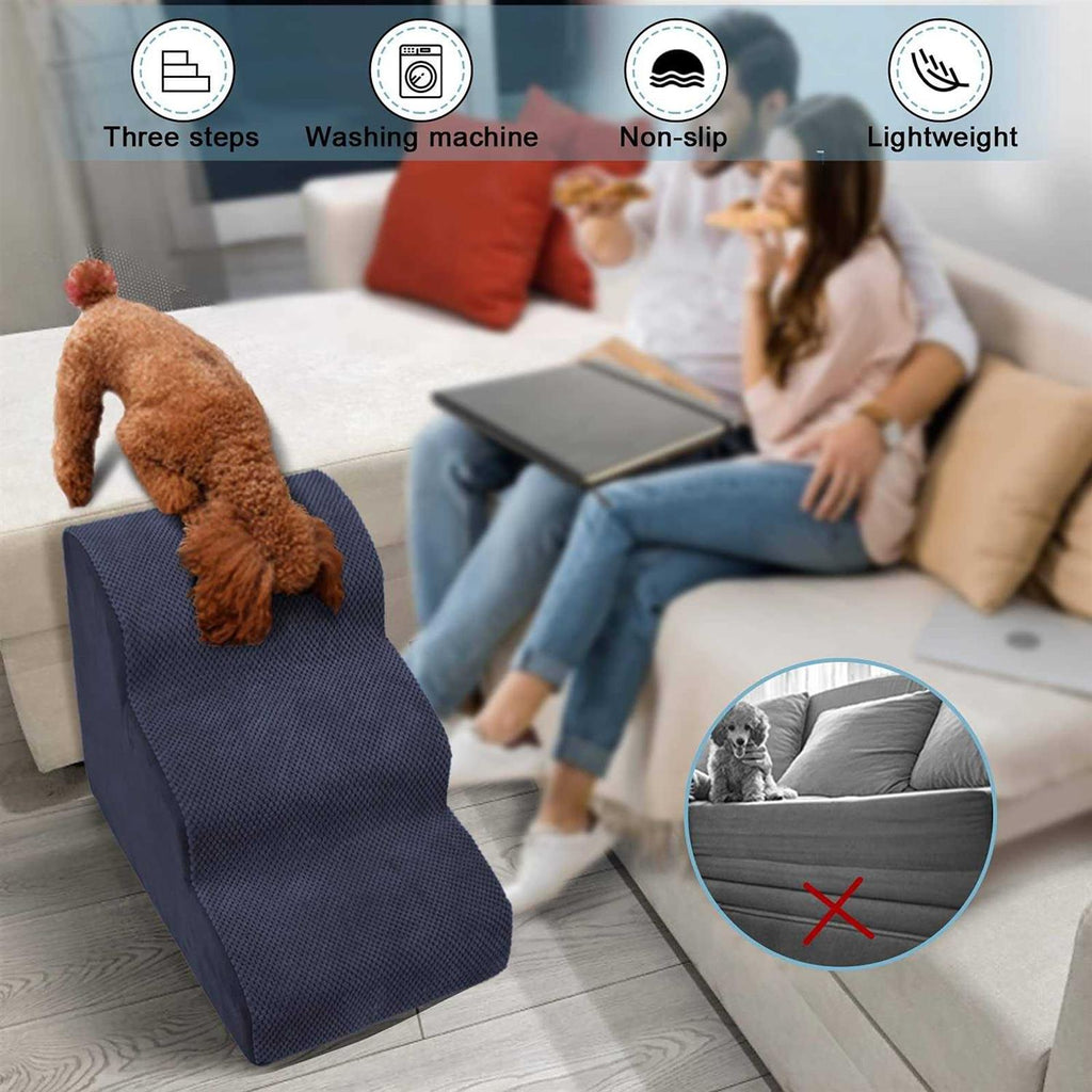 Foam Dog Ramps with Non-Slip Steps for Pets k7m