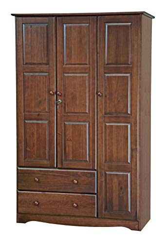 Solid Wood Armoire Wardrobe Closet with Shelves and Drawers k7