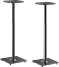 ELIVED Universal Speaker Stands Height Adjustable 28"-37.4", Bookshelf Speaker Stand Pair for Large Speaker Satellite Studio Speaker Up to 22 lbs, Surround Sound Speaker Stand with Cable Management