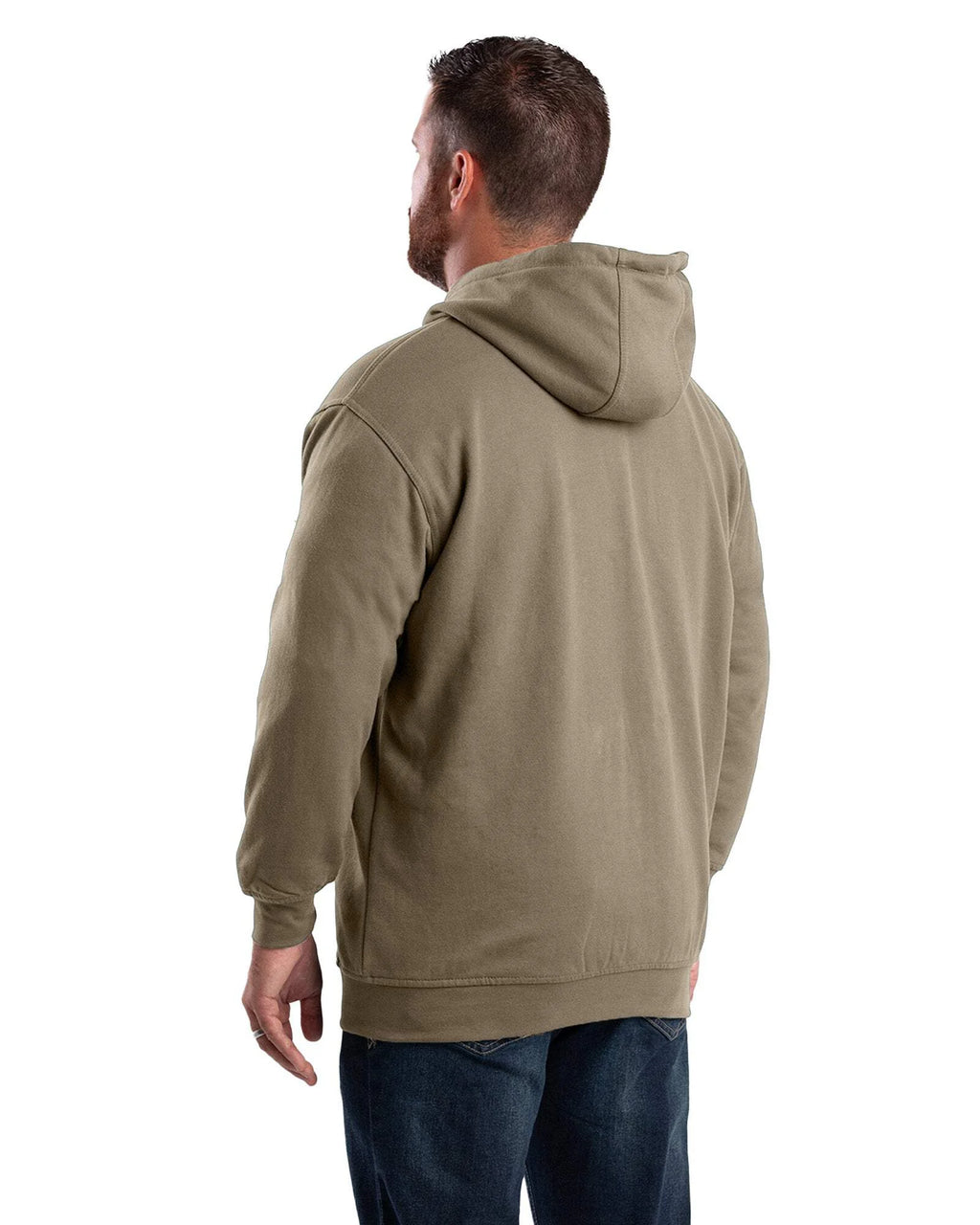 Thermal-lined full-zip hooded sweatshirt k7