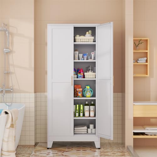 75.2" H Pantry Storage Cabinet with Adjustable Shelves k7p