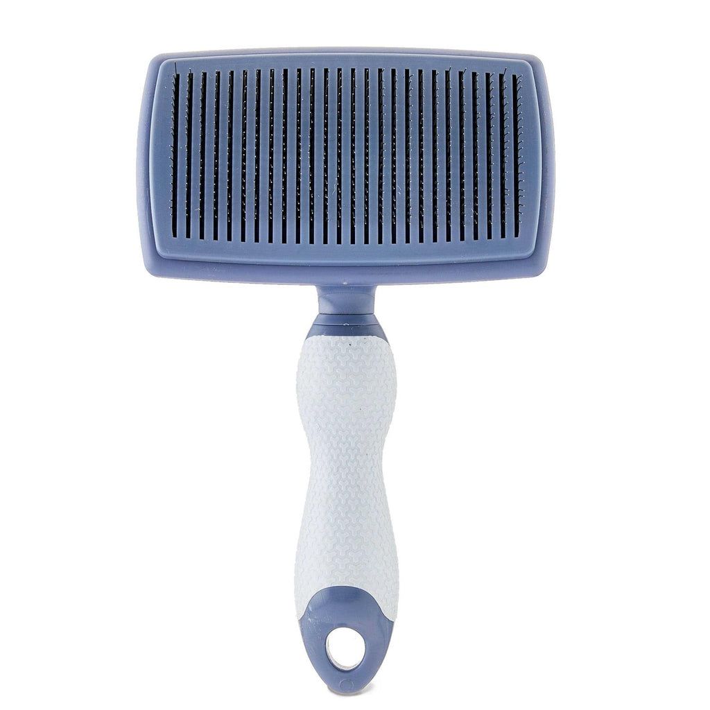 Vibrant Life Self Cleaning Dog Slicker Brush with Non-Slip Handle - Pet Supplies online store