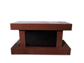Granite bench- headstone four niche cremation custom engraving available. India Red granite