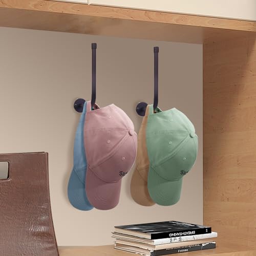 Hat Racks for Baseball Caps Wall Mount Organizer Black a7