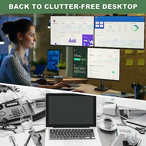 Triple Monitor Desk Mount for Three Flat or Curved Screens up to 27 inch, VESA 100x100mm k7