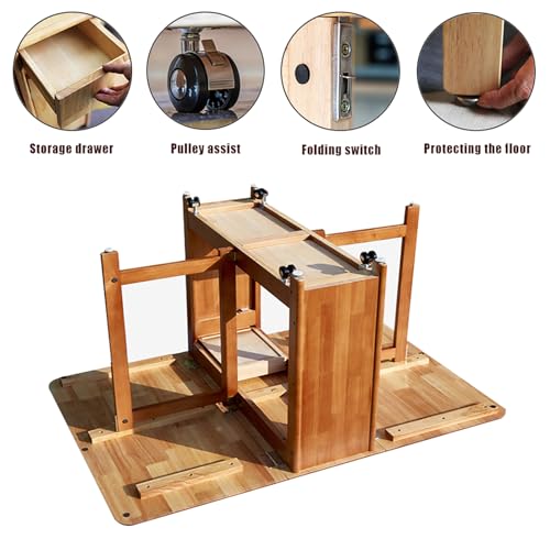 Folding Dining Table Set with 4 Chairs for Small Spaces k7m