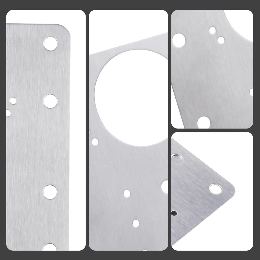 16pack Hinge Repair Plate, Stainless Steel Cabinet Hinge Repair Plate kit, Hinge Repair Brackets with Mounting Screws for Protecting Wooden Kitchen Cabinet Door