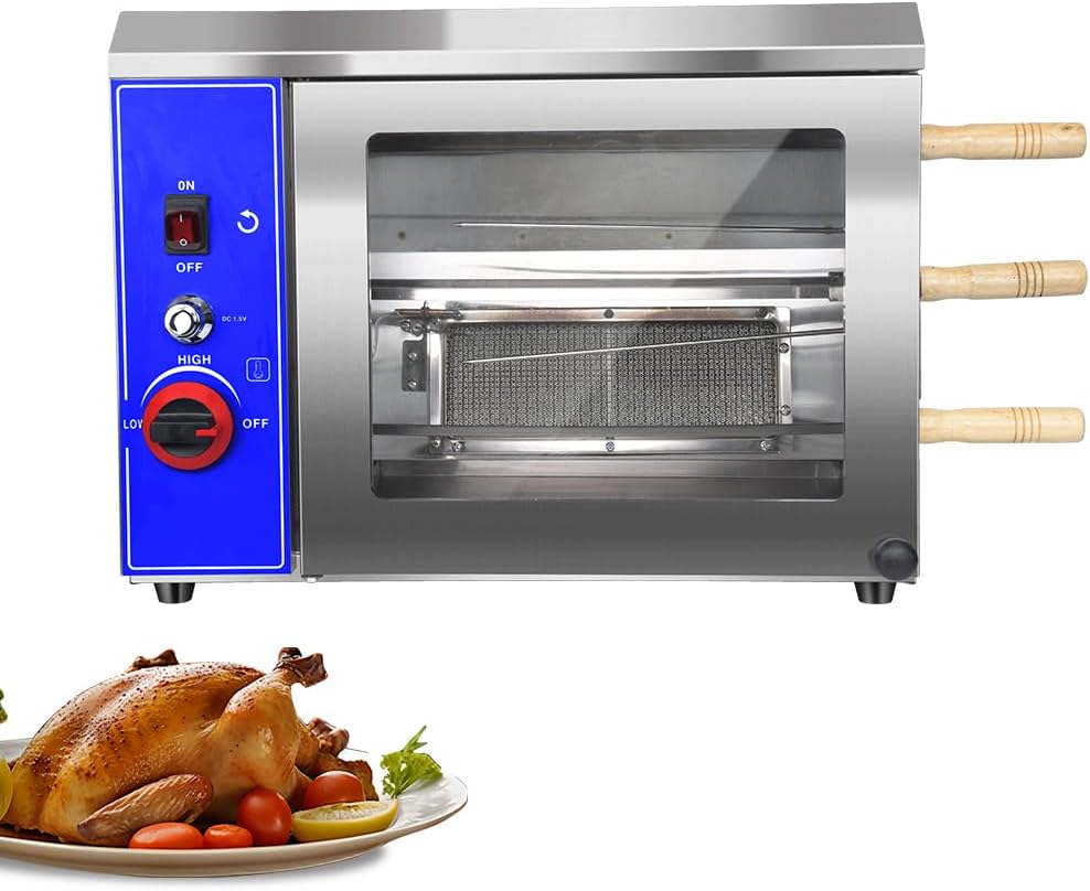 Gas Rotisserie Oven Shawarma Grill Machine Doner Kebab Chicken Propane Grill k7m