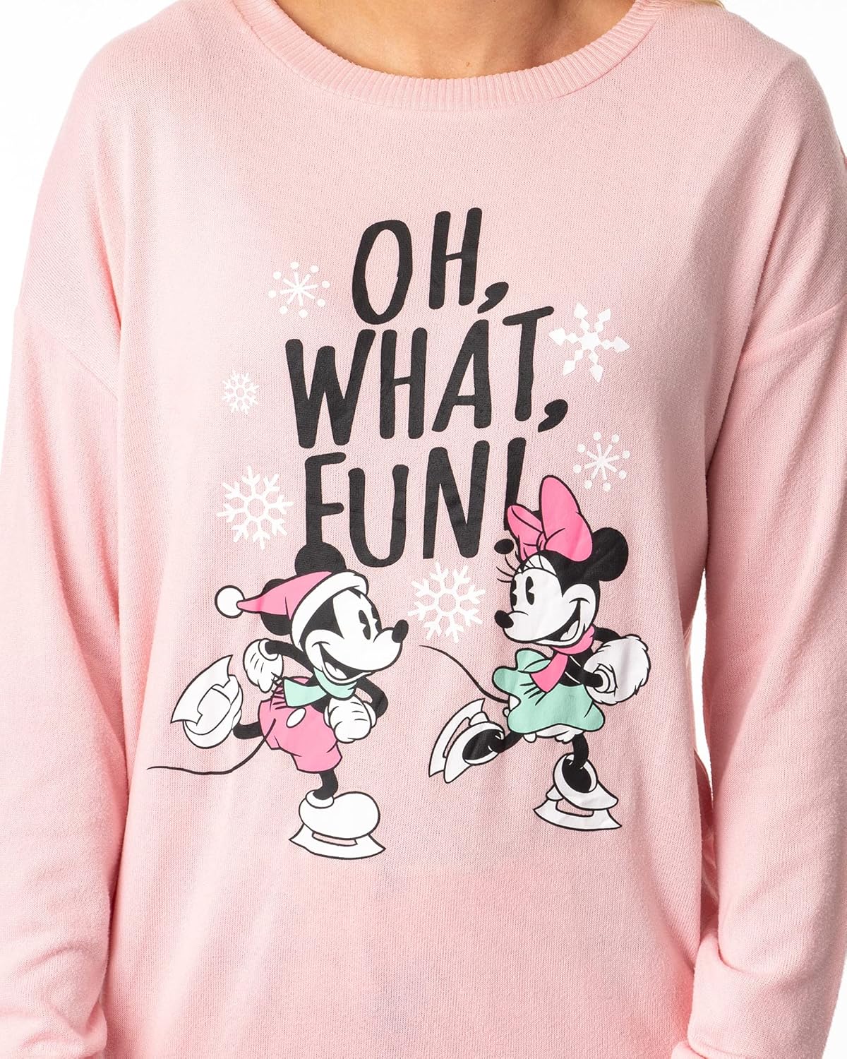 Plus Size Holiday Pajama Set Pink 7k
