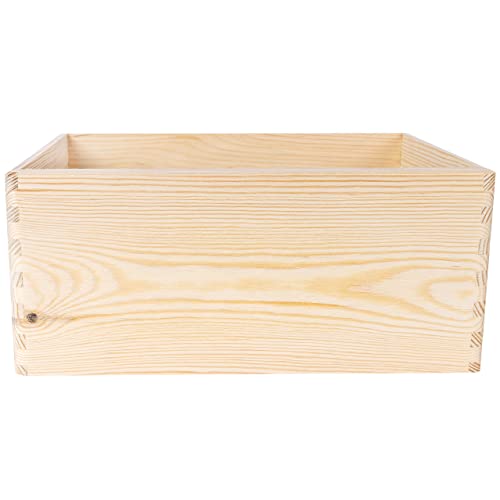 Large Wooden Nesting Crate with Handles 11.8x7.9x5.5in k7